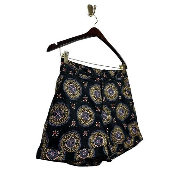 ANTHROPOLOGIE MAEVE Medallion Print Shorts Abstract City Black 4 - Picture 7 of 11